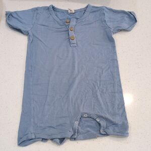 Larkspur Short Sleeve Bamboo Romper 4T